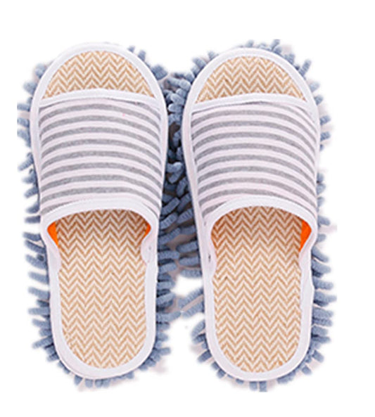 Vimeet Microfiber Slippers Floor Cleaning Mop House Dust Slippers Detachable Mopping Shoes Cleaning Tool Cleaning Slippers Unisex Open Toe Slippers Gray