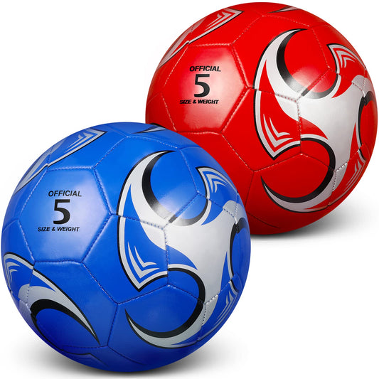 HyDren 2 Pcs Soccer Balls with Pump Official Size
